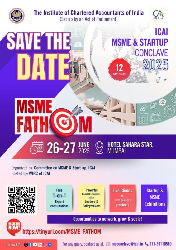 Popup ICAI MSME Startup Conclave 2025