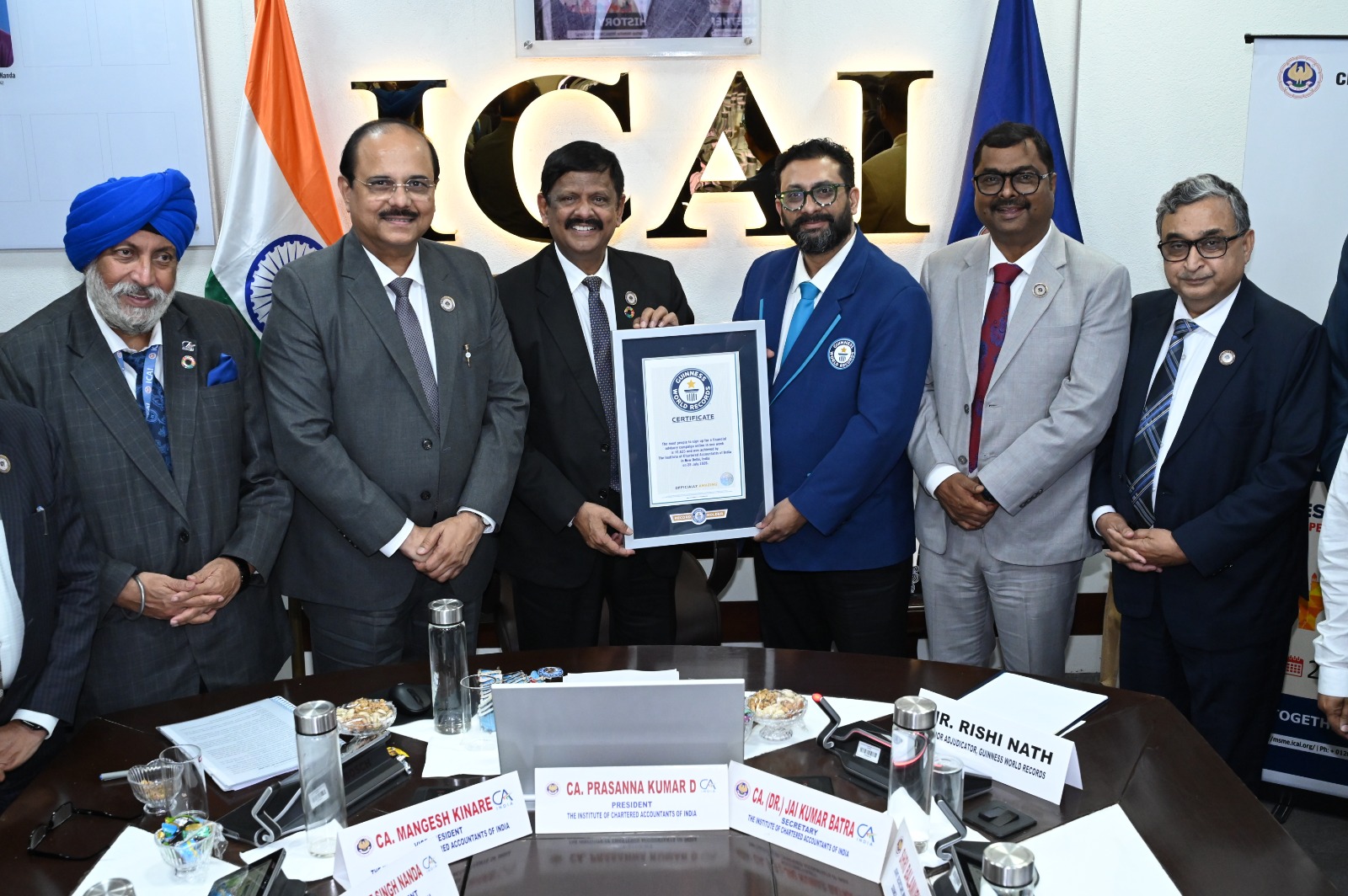<img class="newup" src="https://cpgfm.icai.org/wp-content/uploads/2023/01/New-Transparent-Logo-label@zeevector.png" width="40" height="40" />Guinness World Record Felicitation Ceremony. 